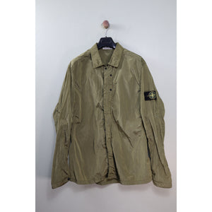 Stone Island Green Nylon Metal Overshirt