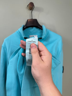 Stone Island Aqua Blue 1/4 Zip Jumper
