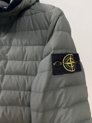 Stone Island Green O Cotton R Nylon Tela Down Jacket