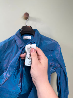 Stone Island Blue/Pink Nylon Metal Weft Overshirt