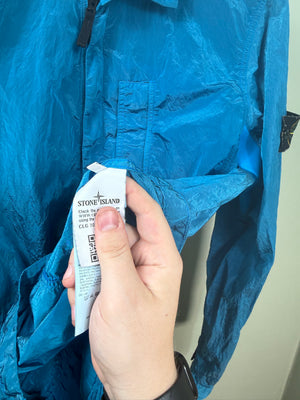 Stone Island Blue Nylon Metal Overshirt