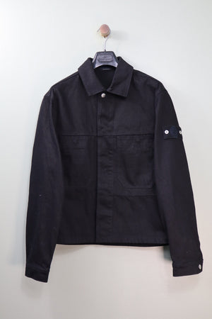 Stone Island Black Bull Denim Research Overshirt