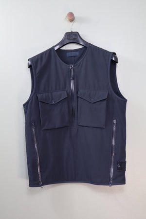 Stone Island Navy Ghost Polyester Stretch Gilet