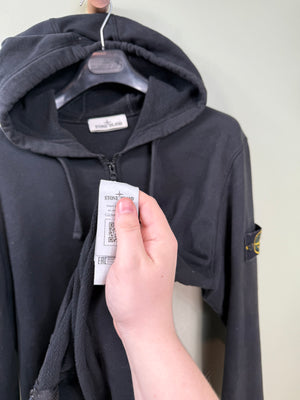 Stone Island Black Zipped Hoodie