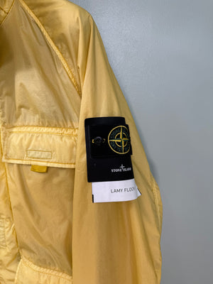 Stone Island Yellow Lamy Flock Mid Length Parka Jacket