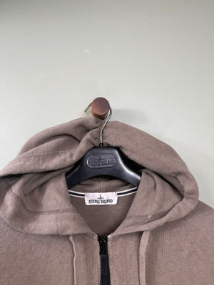 Stone Island Khaki Zipped Hoodie