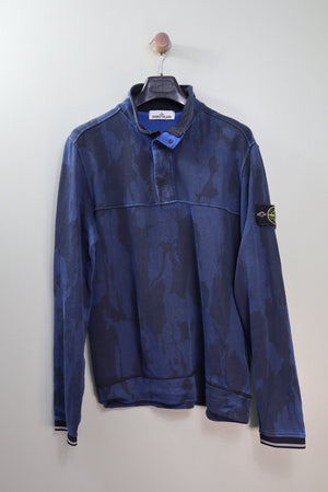 Stone Island Flowing Camo 1/4 Zip Jumper