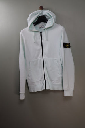Stone Island Mint Green Zipped Hoodie