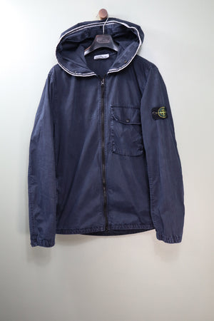 Stone Island Navy Hooded Overshirt