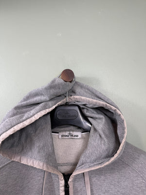 Stone Island Grey Zipped Hoodie