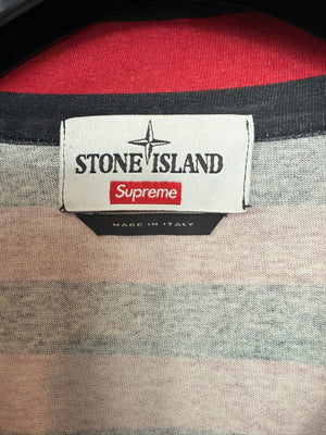 Stone Island x Supreme 1/4 Zip Striped Jumper