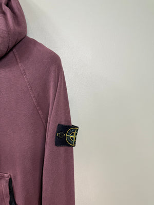 Stone Island Burgundy Hoodie