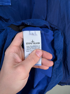 Stone Island Blue Nylon Metal Overshirt