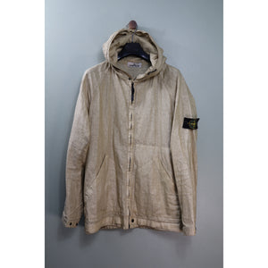 Stone Island Beige Lino Watro Tela Jacket