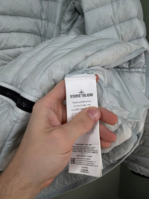 Stone Island Light Grey Loom Woven Down Jacket