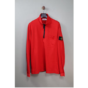 Stone Island Red 1/4 Zip Jumper