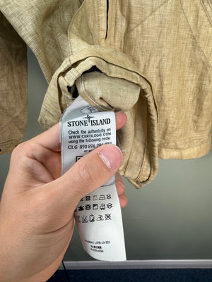 Stone Island Beige Lino Watro Tela Jacket