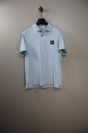 Stone Island Baby Blue Slim Fit Polo