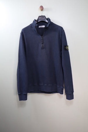 Stone Island Navy 1/4 Zip Jumper