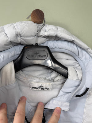 Stone Island Ice Blue Loom Woven Down Jacket