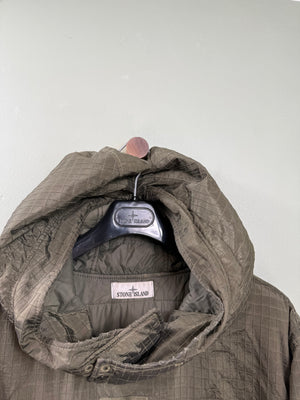 Stone Island Khaki Macro Ripstop Nylon Metal Primaloft Smock