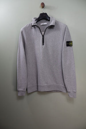 Stone Island Grey 1/4 Zip Jumper
