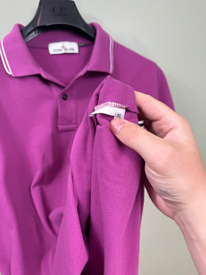 Stone Island Purple Slim Fit Polo