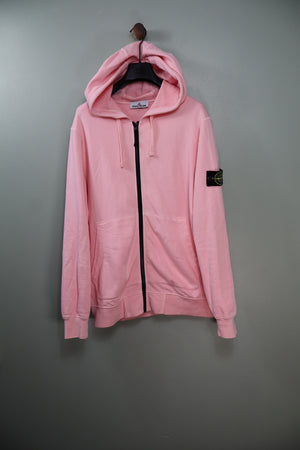 Stone Island Pink Zipped Hoodie
