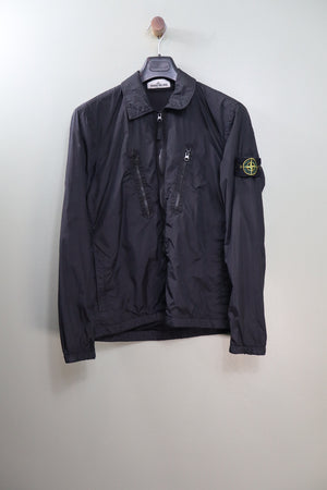 Stone Island Black Crinkle Reps Overshirt