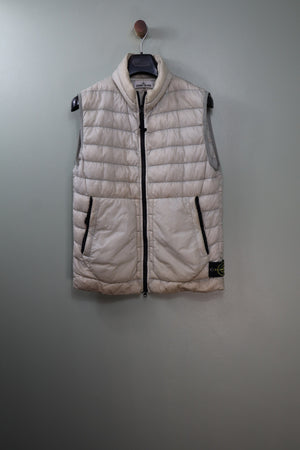Stone Island Light Grey Micro Yarn Down Gilet