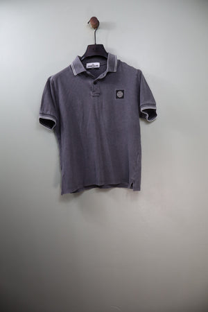 Stone Island Grey Slim Fit Polo
