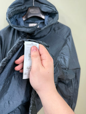 Stone Island Blue Nylon Metal Smock