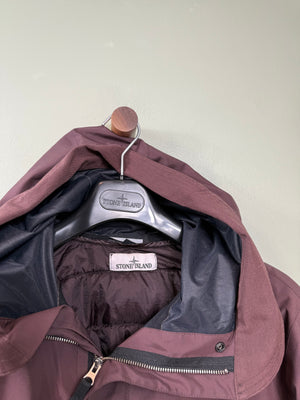Stone Island Burgundy Tank Shield Jacket
