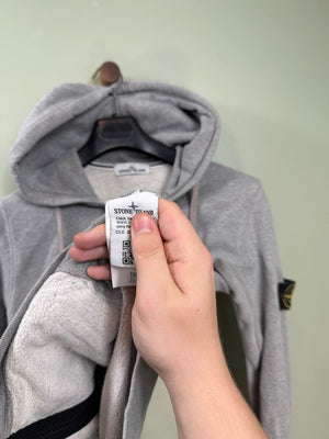 Stone Island Grey Zipped Hoodie