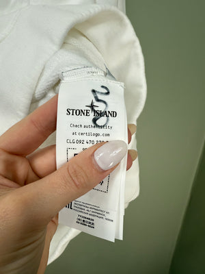 Stone Island White Hoodie
