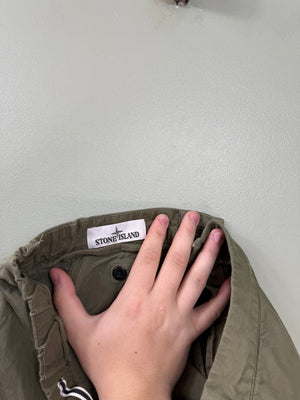 Stone Island Khaki RE-T Cargo Bottoms
