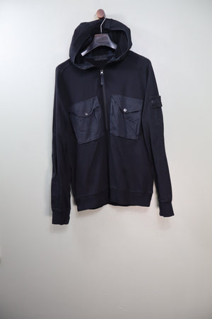 Stone Island Black Ghost 1/2 Zip Hoodie