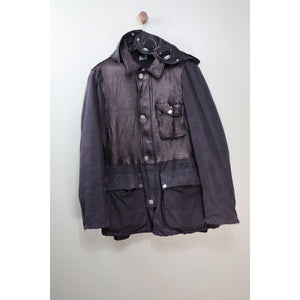 C.P. Company Black Half Leather Mille Jacket