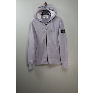 Stone Island Grey Zipped Hoodie
