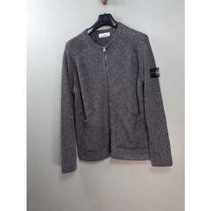 Stone Island Grey Sample Reflective Knit Zipped Jumper