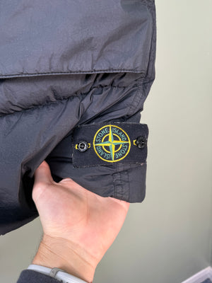 Stone Island Black Crinkle Reps Down Gilet