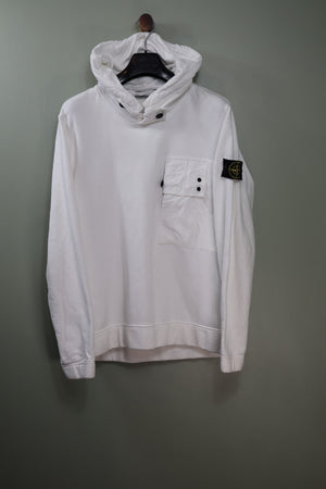 Stone Island White Hoodie