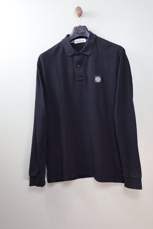Stone Island Black Regular Fit Polo