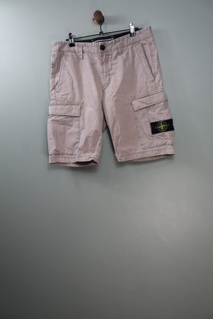 Stone Island Beige SL Cargo Shorts