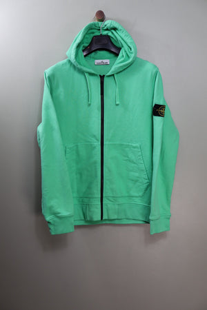Stone Island Green Zipped Hoodie