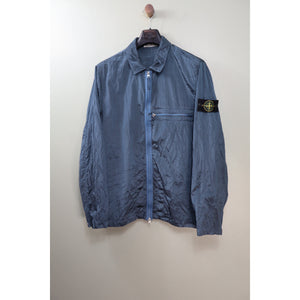 Stone Island Blue Nylon Metal Overshirt