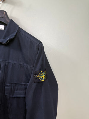 Stone Island Navy 3/4 Zip Smock