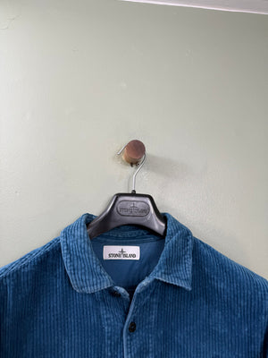 Stone Island Blue Corduroy Overshirt