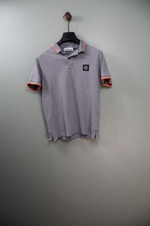 Stone Island Grey Slim Fit Polo