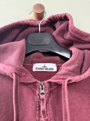 Stone Island Red Zipped Hoodie
